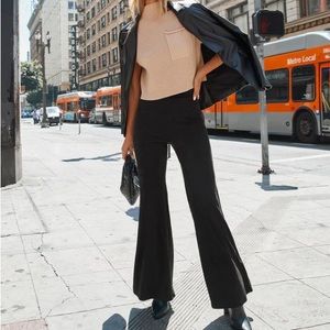Born With It Faux Suede Wide Leg Pants